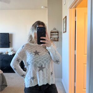 Star Print Sheer Women’s Sweater